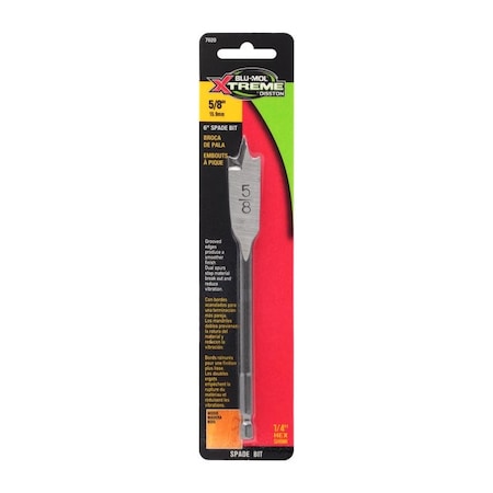 Blu-Mol Xtreme Blu-Mol Xtreme 5/8 in. X 6 in. L Carbon Steel Spade Bit Hex Shank 1 pk E0217020